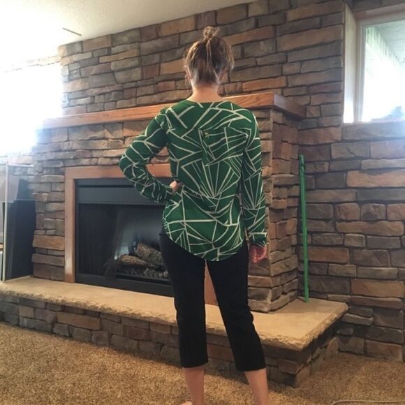 Zac & Rachel Green & White lightweight top - Picture 5 of 10